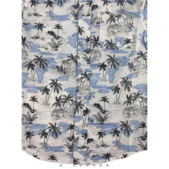 Janie & Jack Palm Tree Collared Button Down Cotton Shirt Sz 4 Boys Toddler - Picture 5 of 10